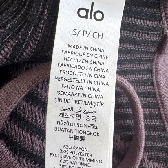 ALO Yoga Denim Knit Garter Tank in Muave Size Small - Picture 4 of 8